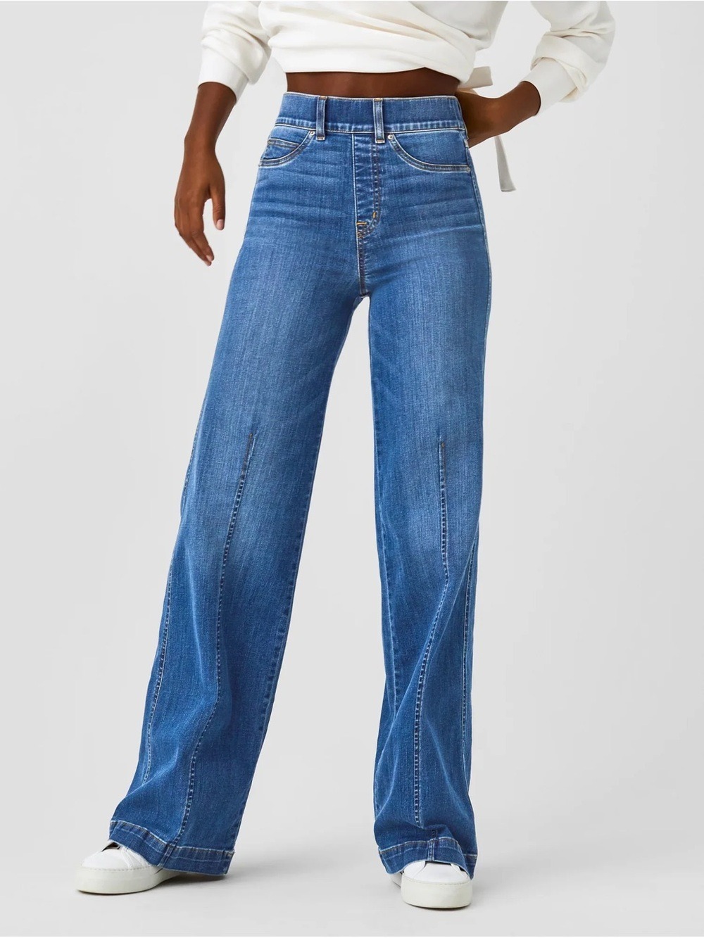 Spanx Front Seam Wide Leg Jean in Vintage Indigo Size 1X